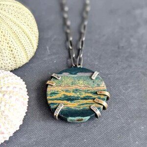 Agate&Elm Scenic Jasper Sterling Necklace $250 Handmade OOAK